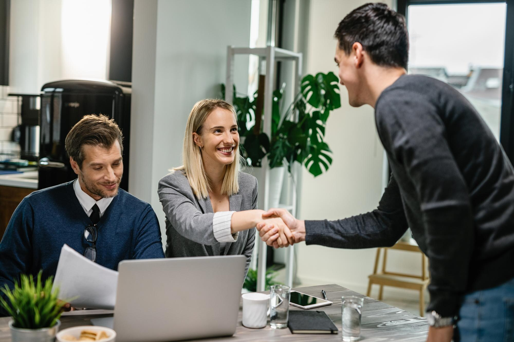 Team member consulting with client